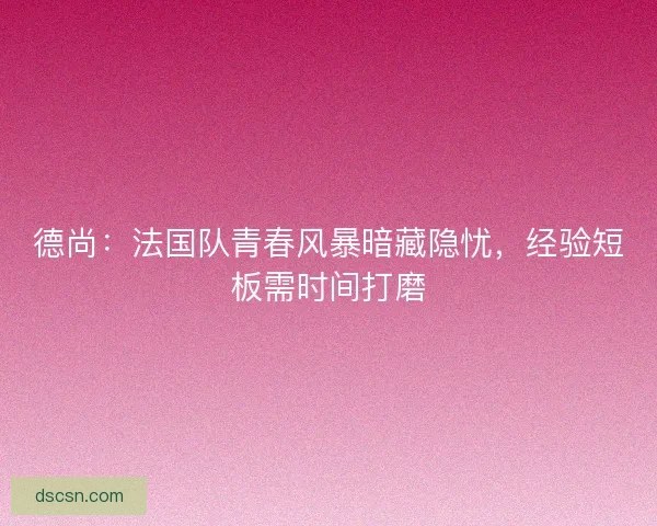 德尚：法国队青春风暴暗藏隐忧，经验短板需时间打磨