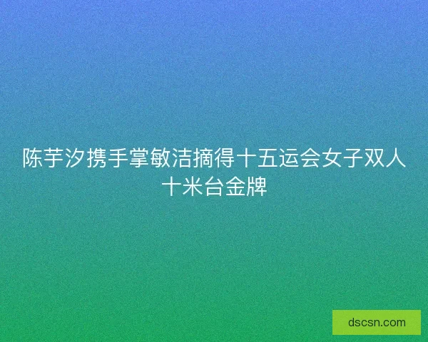 陈芋汐携手掌敏洁摘得十五运会女子双人十米台金牌 陈芋汐携手掌敏洁摘得十五运会女子双人十米台金牌
